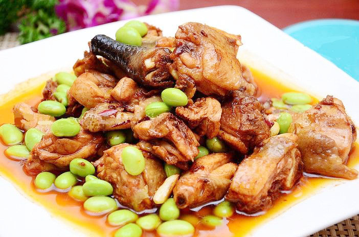 摩登7菜谱推荐——毛豆烧仔鸡